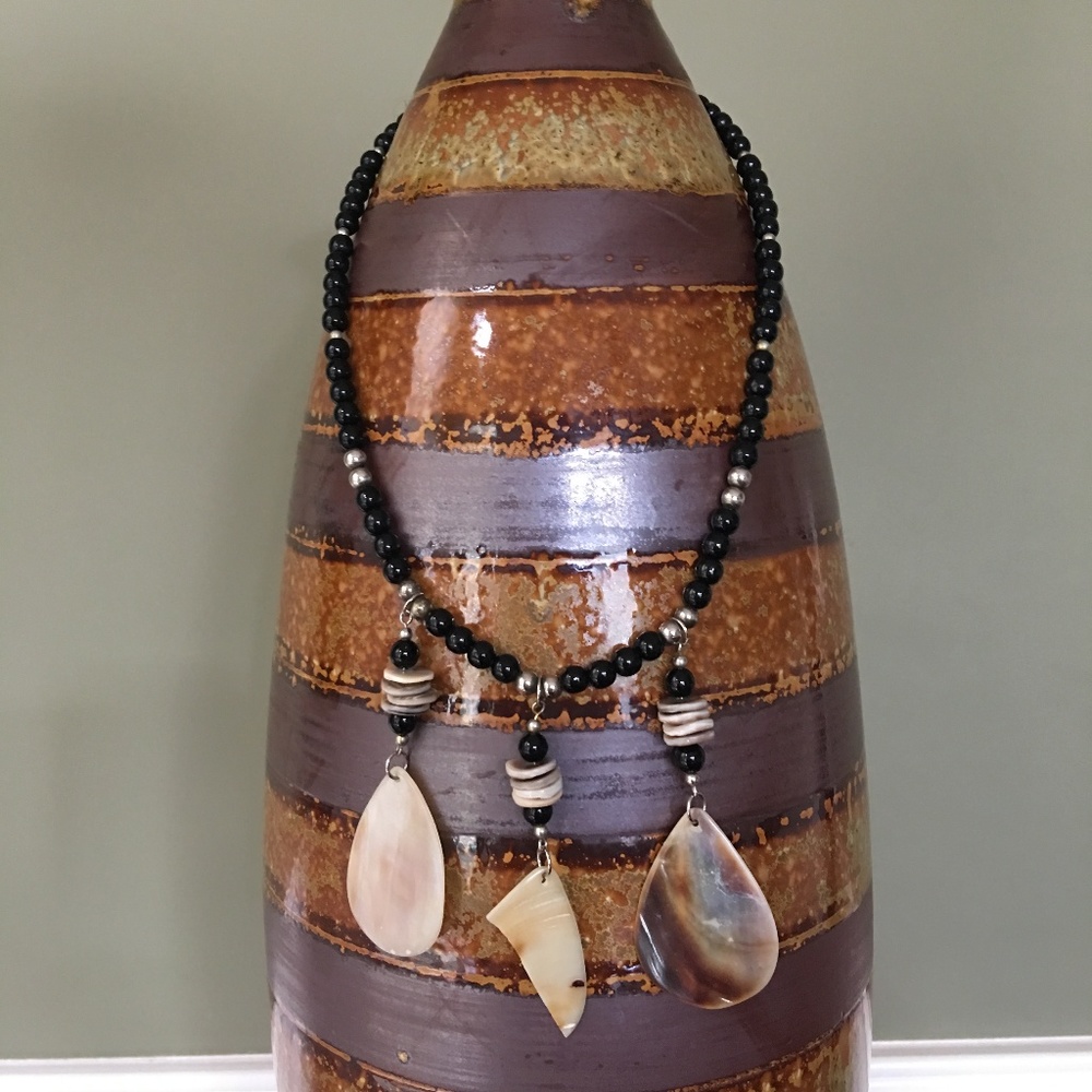 Black & Silver Bead Necklace